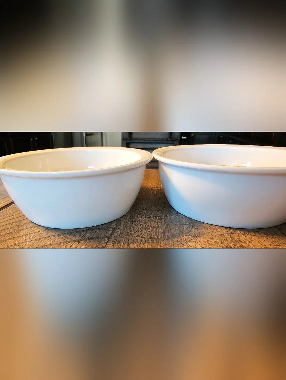 2 Ceramic Paw Print Pet Bowls Puppy Small Dog Cat 5.5